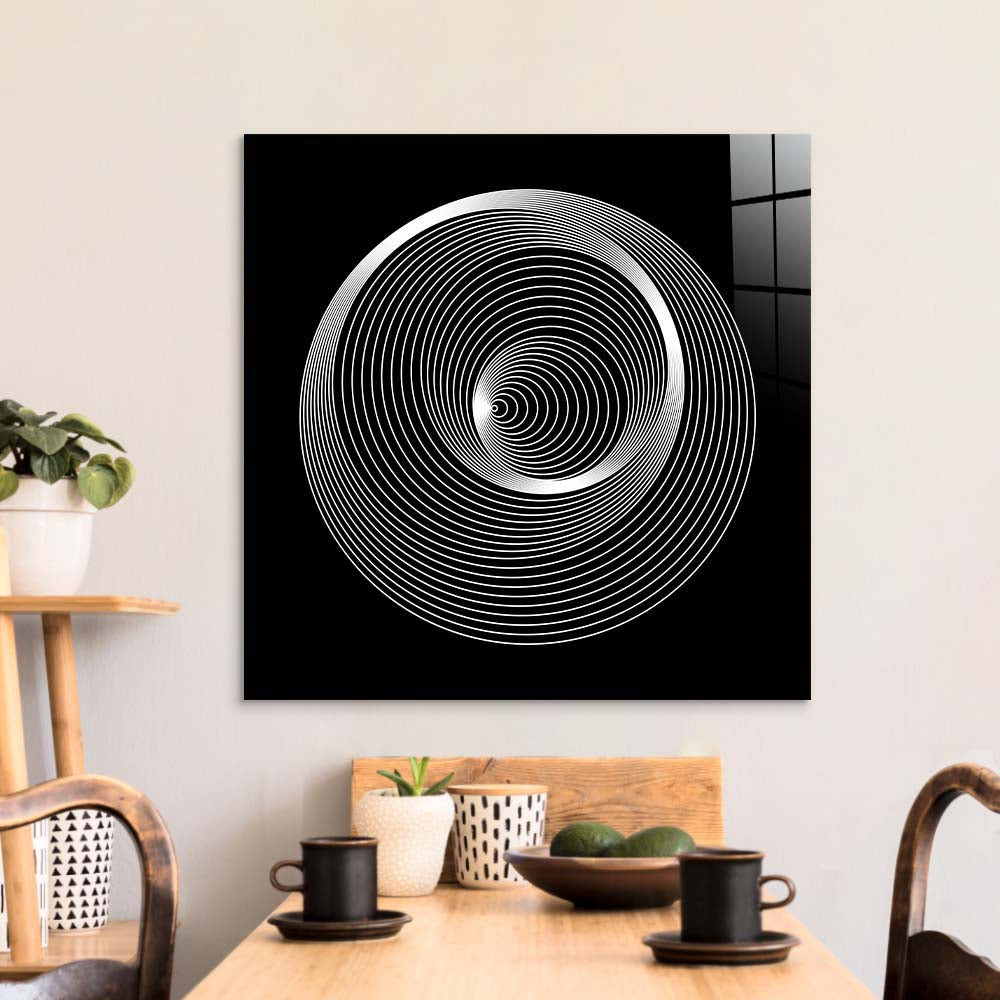 Abstract Repeating Circles Glass Wall Art - CreoGlass E-Shop