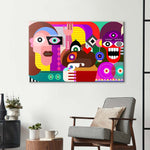 Abstract Women Glass Wall Art - CreoGlass E-Shop