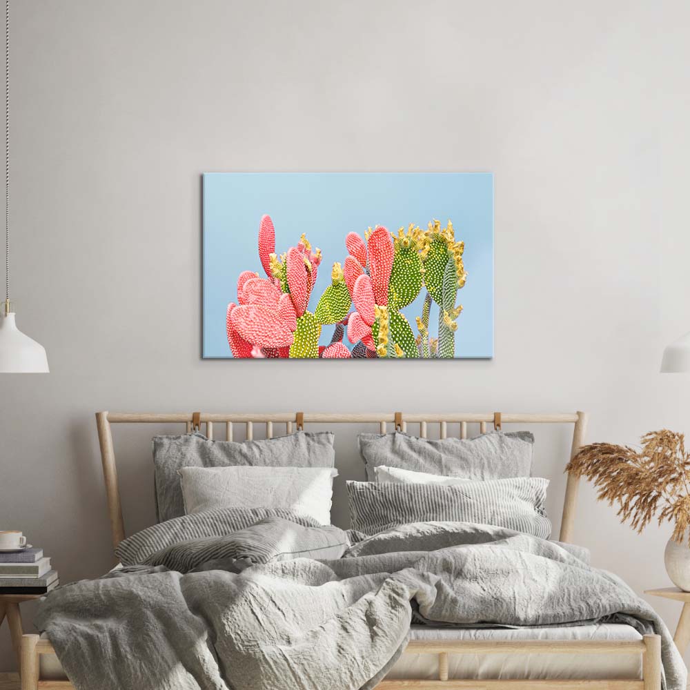 Pastel Cactus Glass Wall Art - CreoGlass E-Shop