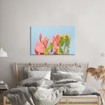 Pastel Cactus Glass Wall Art - CreoGlass E-Shop