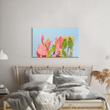 Pastel Cactus Glass Wall Art - CreoGlass E-Shop