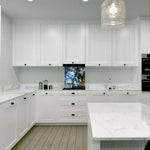 Abstract Liquid Structure Glass Kitchen Splashback