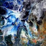 Abstract Liquid Structure Glass Kitchen Splashback