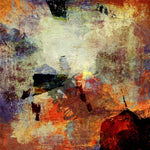 Abstract Volcanic Colours Glass Kitchen Splashback