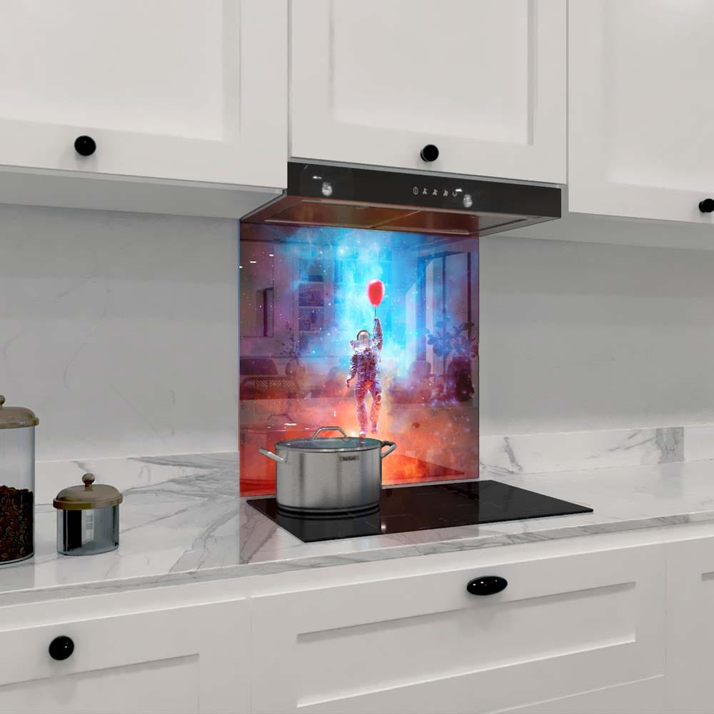 Astronaunt Glass Kitchen Splashback