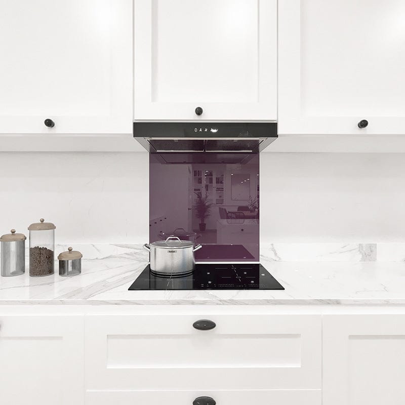 Aubergine Colour Glass Splashback