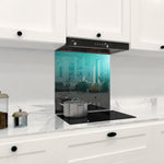 Black to Teal - Gradient - Splashback