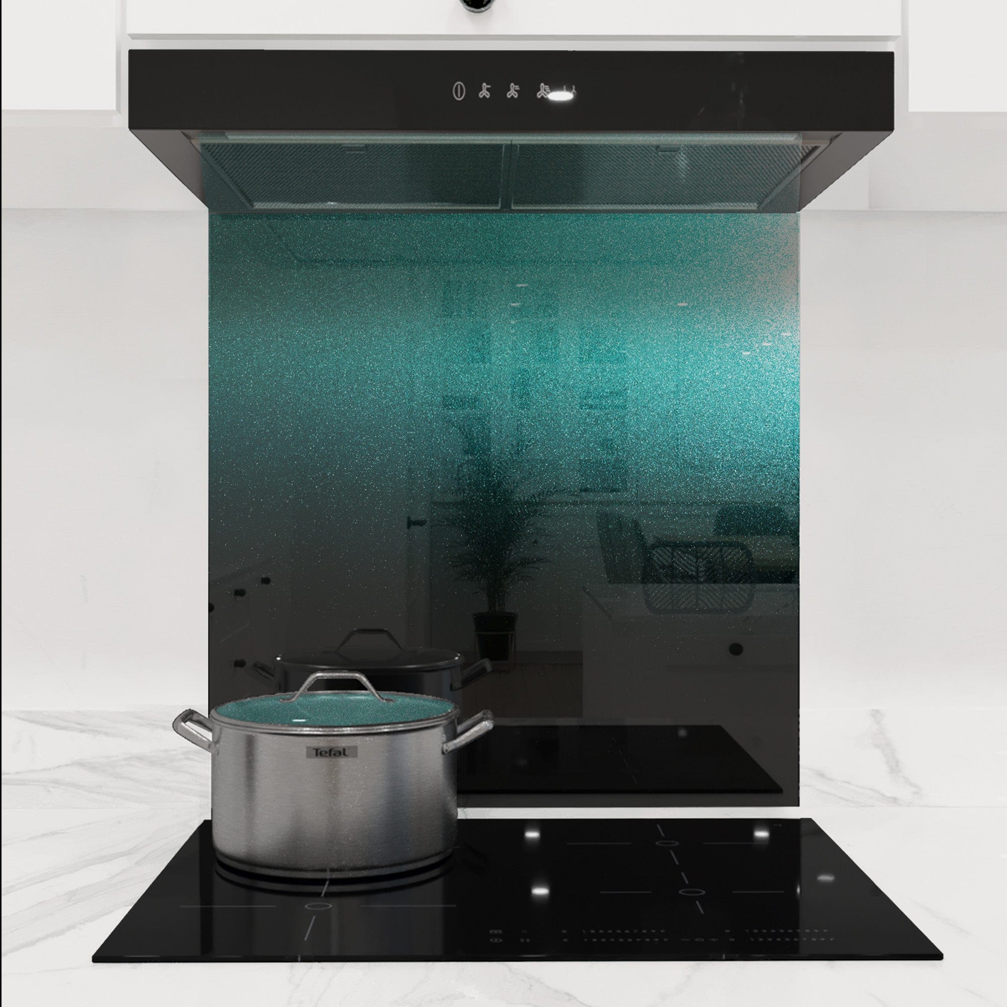 Black to Teal - Gradient - Splashback