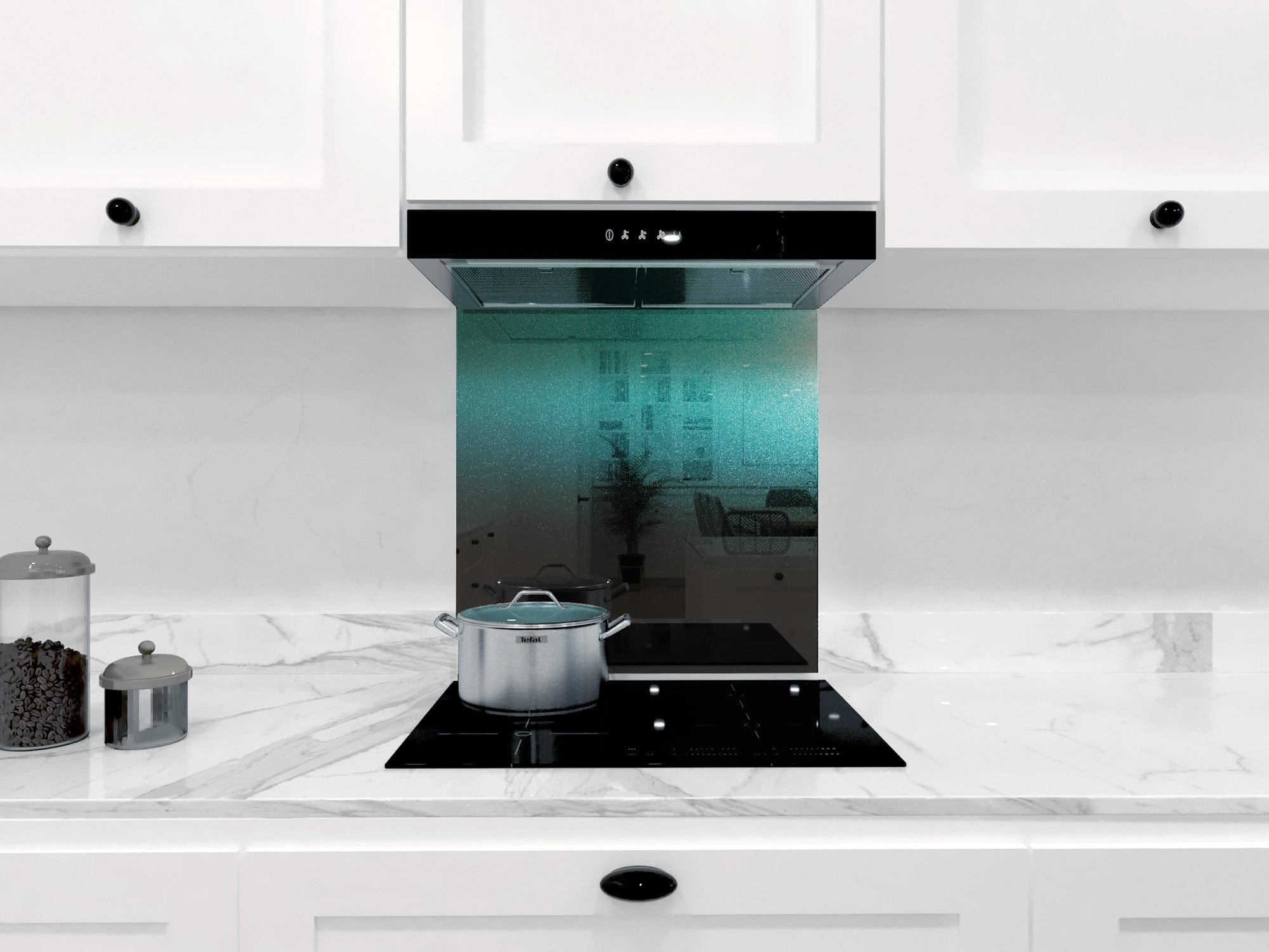 Black to Teal - Gradient - Splashback