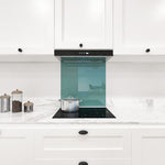 Blue Jade Colour Glass Splashback
