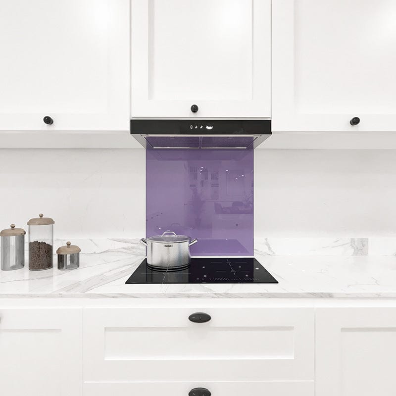 Blue Lilac Colour Glass Splashback