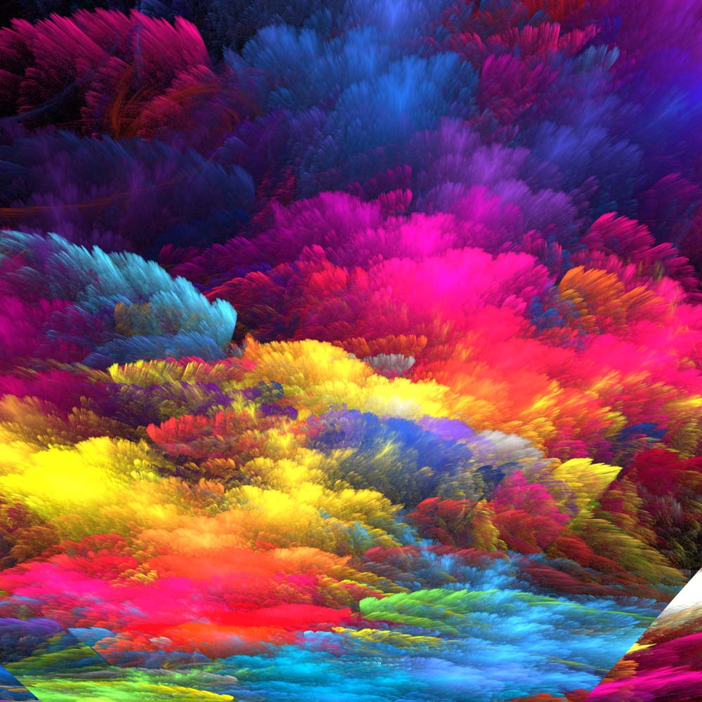 Colourful Clouds Glass Kitchen Splashback