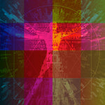 Colourful Virtuvian Man Glass Kitchen Splashback