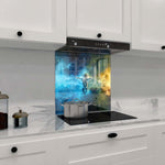 Cosmonaut in Space Classic Glass Kitchen Splashback