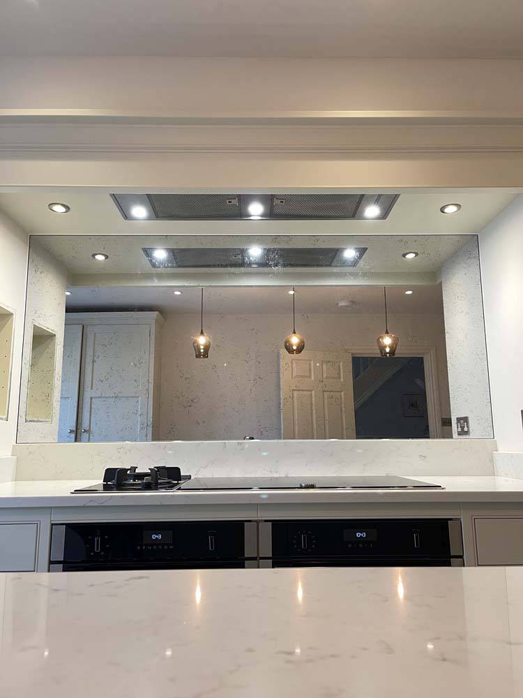 Silver Splashbacks Antique Toughened Mirror - Silver - splashback - 5 - Bespoke ...