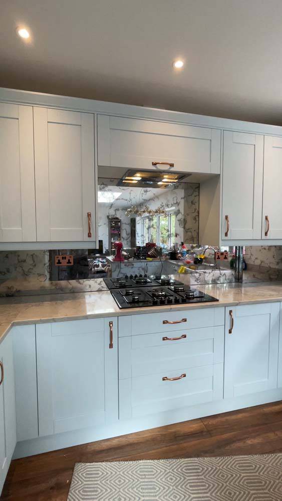 Silver Splashbacks Antique Toughened Mirror - Silver - splashback - 8 - Bespoke ...