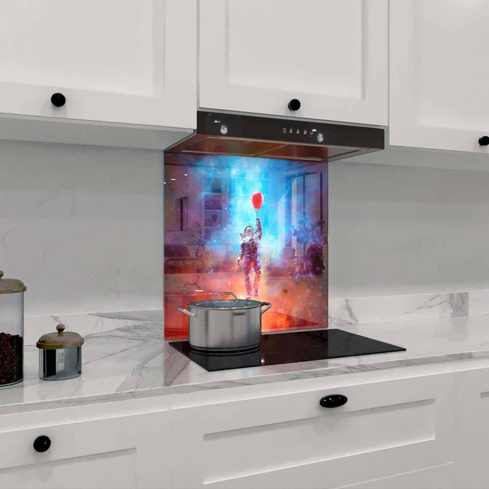 Astronaunt Printed Glass  Splashback - CreoGlass E-Shop