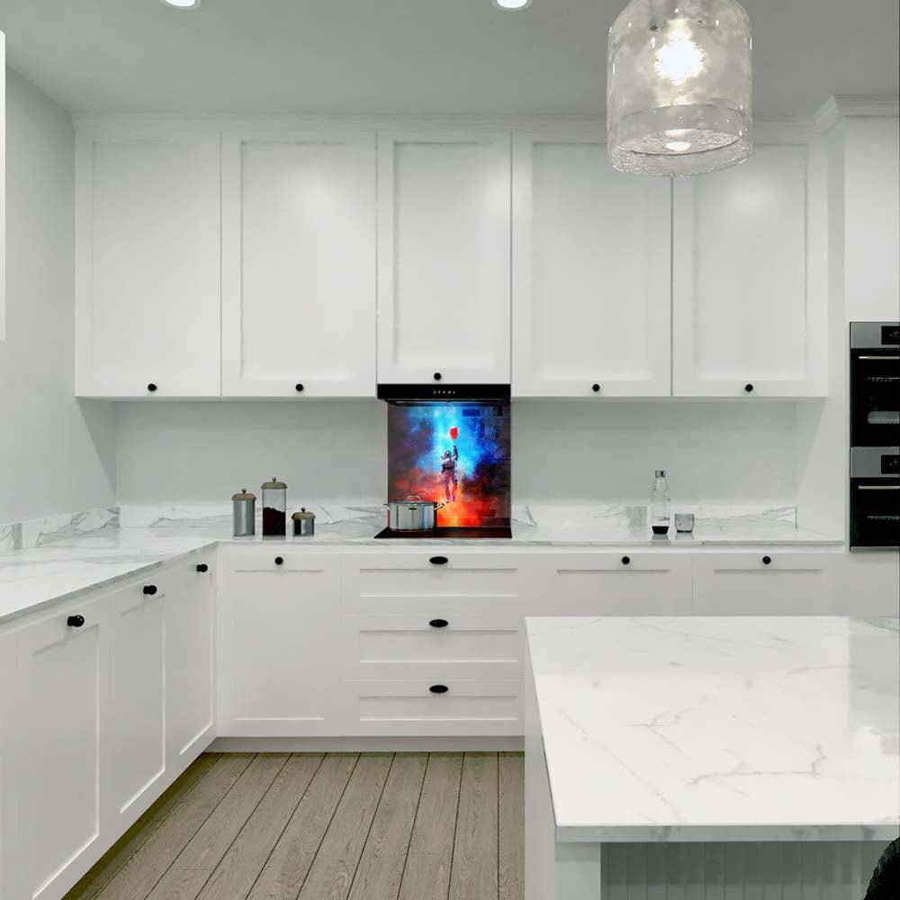 Astronaunt Printed Glass  Splashback - CreoGlass E-Shop