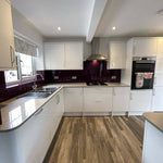 Aubergine Colour Glass Splashback - CreoGlass E-Shop