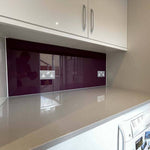 Aubergine Colour Glass Splashback - CreoGlass E-Shop