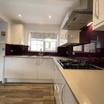 Aubergine Colour Glass Splashback - CreoGlass E-Shop