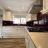 Aubergine Colour Glass Splashback - CreoGlass E-Shop