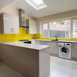 Canary Yellow Colour Glass Splashback - CreoGlass E-Shop