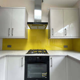 Canary Yellow Colour Glass Splashback - CreoGlass E-Shop