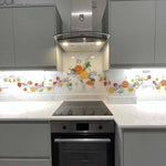 Citrus Fruits Water Printed Wave Glass Splashback - CreoGlass E-Shop