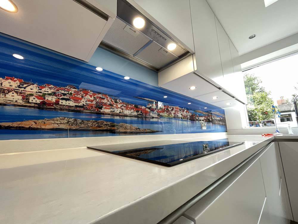 Coastal Homes Printed Landscape Glass Kitchen Splashback - Bespoke ...