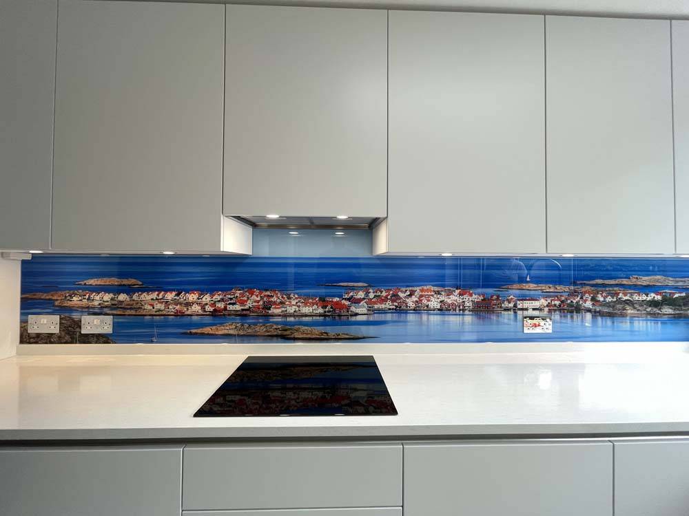 Coastal Homes Printed Landscape Glass Kitchen Splashback - Bespoke ...