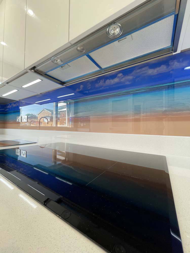 Daylight Beach Printed Landscape Glass Splashback - CreoGlass E-Shop