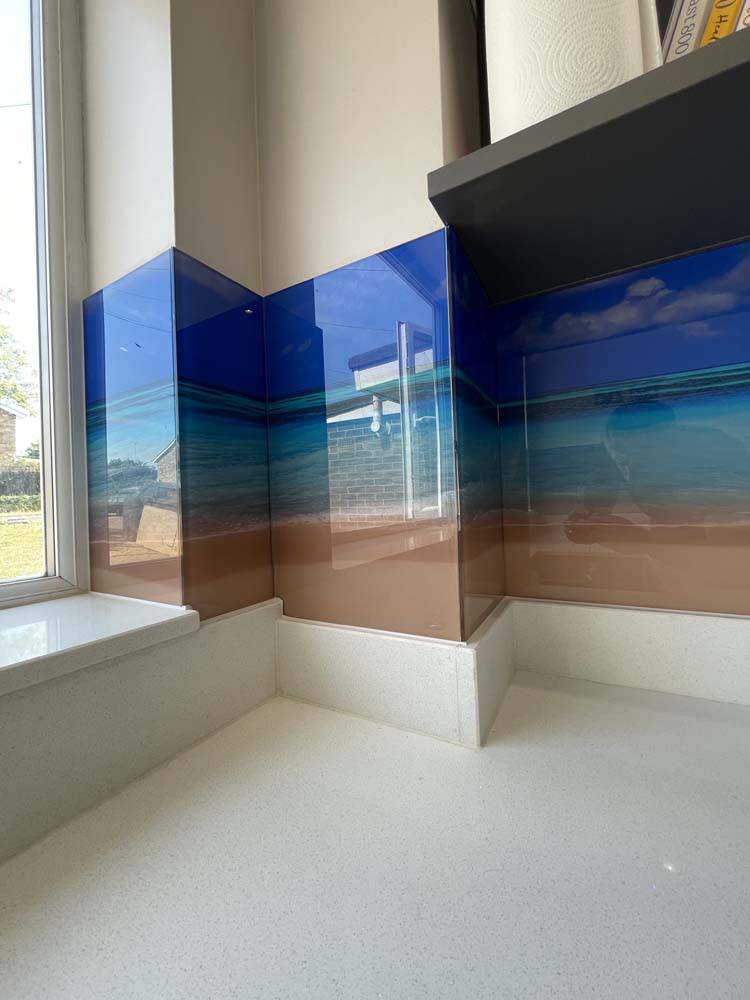 Daylight Beach Printed Landscape Glass Splashback - CreoGlass E-Shop