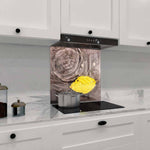 Fallen Autumn Leaf on Water Printed Glass  Splashback - CreoGlass E-Shop