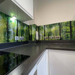 Green Forest Printed Landscape Glass Splashback - CreoGlass E-Shop