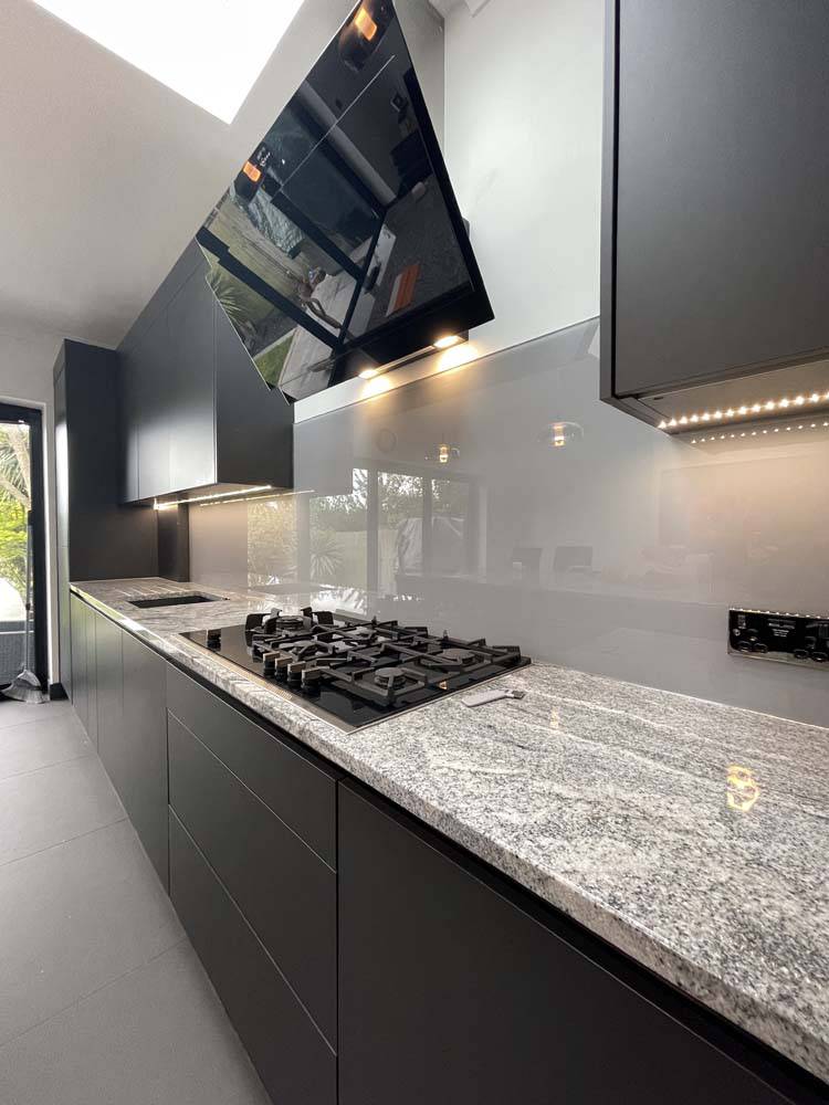 Grey Colour Glass Splashback - CreoGlass E-Shop