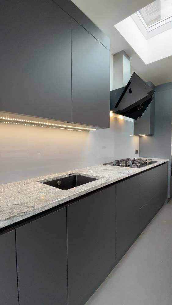 Grey Colour Glass Splashback - CreoGlass E-Shop