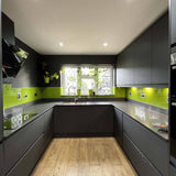 Lime Green Colour Glass Splashback - CreoGlass E-Shop