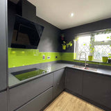 Lime Green Colour Glass Splashback - CreoGlass E-Shop