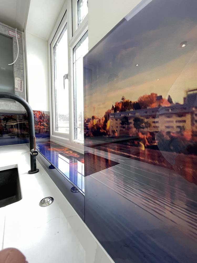 Mount Fuji Printed Landscape Glass Kitchen Splashback - CreoGlass E-Shop