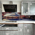Mount Fuji Printed Landscape Glass Kitchen Splashback - CreoGlass E-Shop