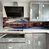 Mount Fuji Printed Landscape Glass Kitchen Splashback - CreoGlass E-Shop