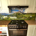 Mountains Printed Landscape Glass Kitchen Splashback - CreoGlass E-Shop