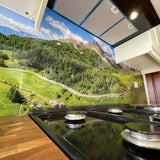 Mountains Printed Landscape Glass Kitchen Splashback - CreoGlass E-Shop