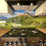 Mountains Printed Landscape Glass Kitchen Splashback - CreoGlass E-Shop