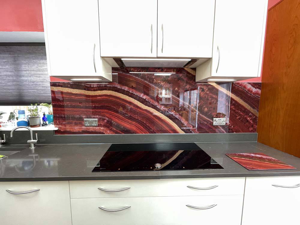 Original - Onyx Fantastico Splashback - CreoGlass E-Shop