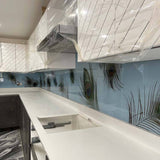 Peacock Print Glass Kitchen Splashback - CreoGlass E-Shop