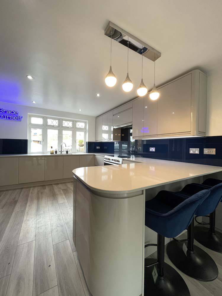 Pearl Night Colour Glass Splashback - CreoGlass E-Shop