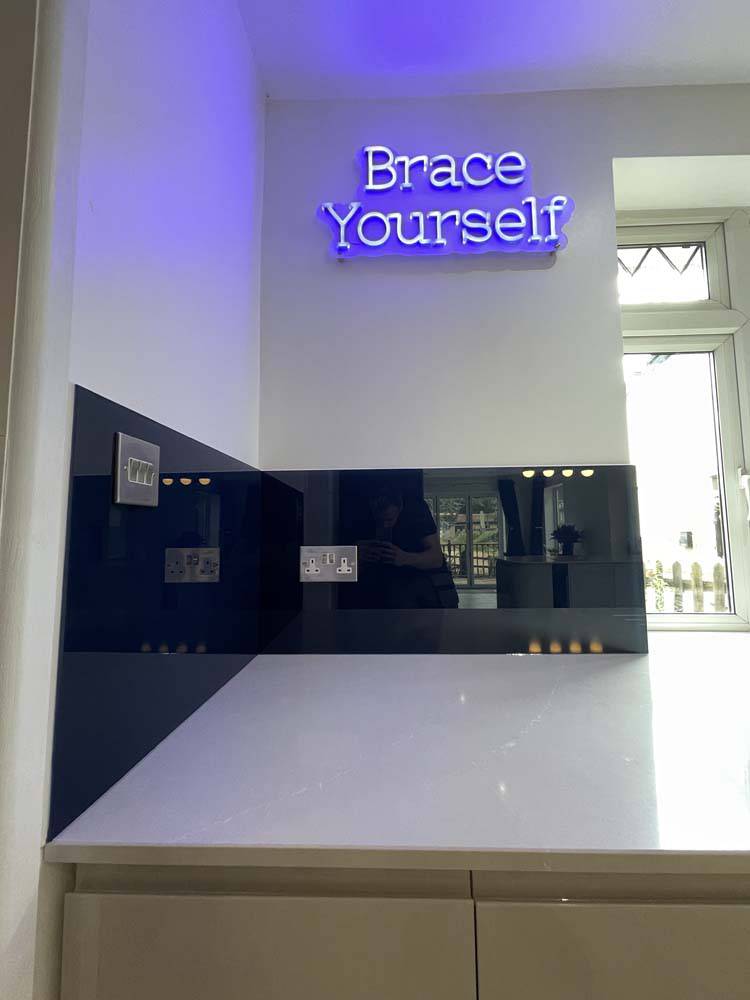 Pearl Night Colour Glass Splashback - CreoGlass E-Shop