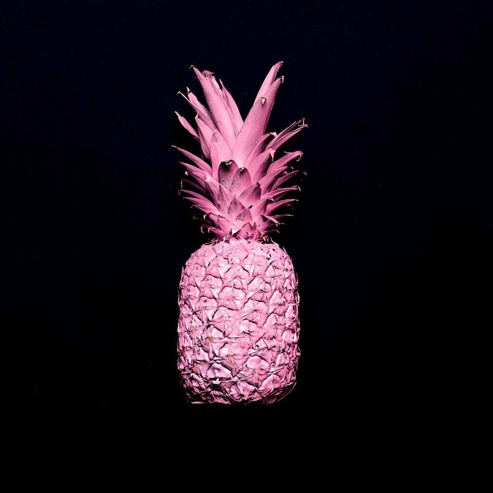 Pink Pineapple Printed Glass  Splashback - CreoGlass E-Shop